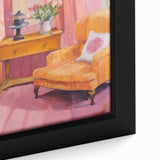 Electric Art Canvas - Vibrant Modern Decor with Floral and Chair Motif