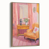 Electric Art Canvas - Vibrant Modern Decor with Floral and Chair Motif