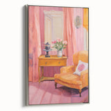 Electric Art Canvas - Vibrant Modern Decor with Floral and Chair Motif