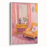 Electric Art Canvas - Vibrant Modern Decor with Floral and Chair Motif