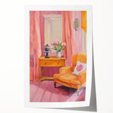 Electric Art Canvas - Vibrant Modern Decor with Floral and Chair Motif