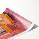 Electric Art Canvas - Vibrant Modern Decor with Floral and Chair Motif