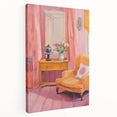 Electric Art Canvas - Vibrant Modern Decor with Floral and Chair Motif