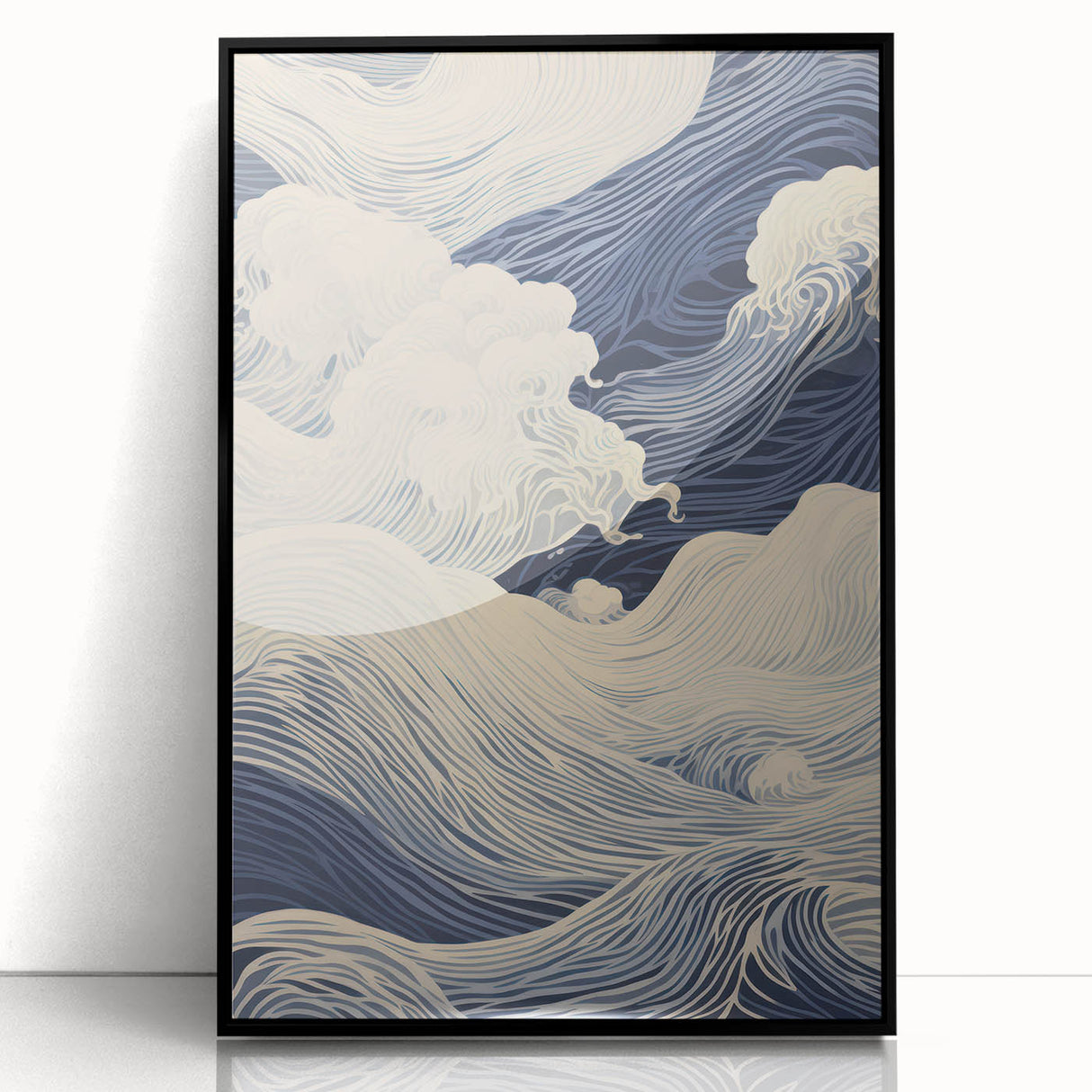 Electric Wave Wall Art - Modern Vibrant Decor with Oceanic Abstract Design