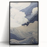 Electric Wave Wall Art - Modern Vibrant Decor with Oceanic Abstract Design