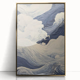 Electric Wave Wall Art - Modern Vibrant Decor with Oceanic Abstract Design