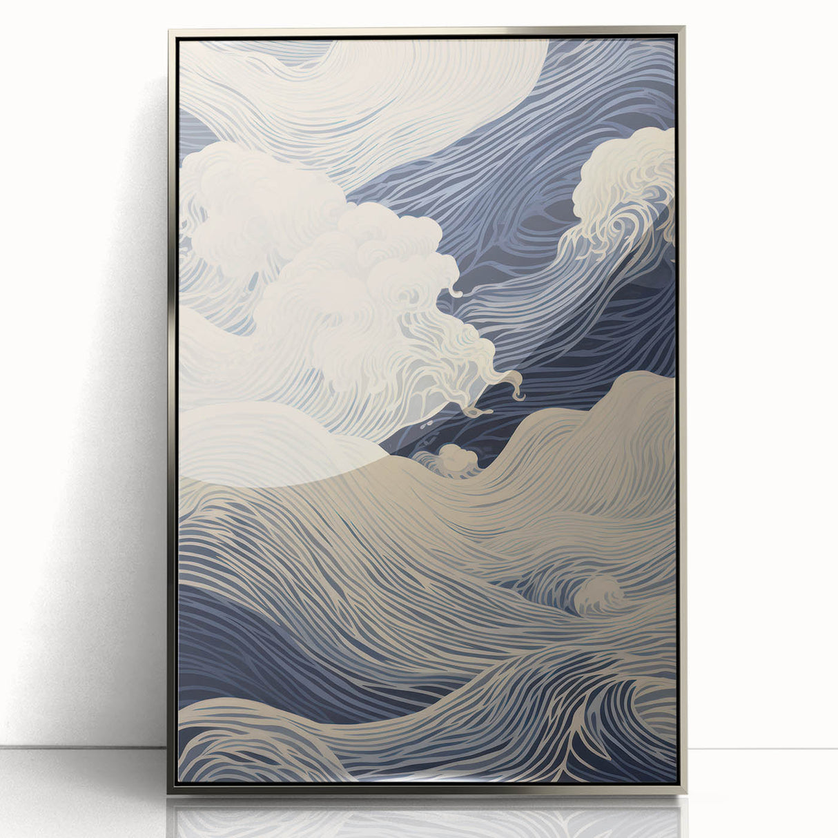 Electric Wave Wall Art - Modern Vibrant Decor with Oceanic Abstract Design
