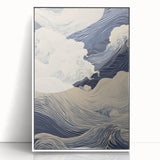 Electric Wave Wall Art - Modern Vibrant Decor with Oceanic Abstract Design