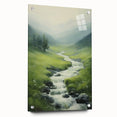 Electric Landscape Wall Art - Vibrant Nature Scene with Flowing Stream