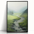 Electric Landscape Wall Art - Vibrant Nature Scene with Flowing Stream