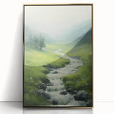 Electric Landscape Wall Art - Vibrant Nature Scene with Flowing Stream