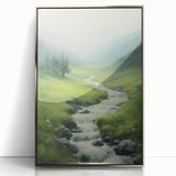 Electric Landscape Wall Art - Vibrant Nature Scene with Flowing Stream