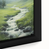Electric Landscape Wall Art - Vibrant Nature Scene with Flowing Stream