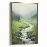 Electric Landscape Wall Art - Vibrant Nature Scene with Flowing Stream