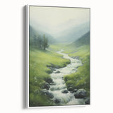 Electric Landscape Wall Art - Vibrant Nature Scene with Flowing Stream
