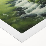 Electric Landscape Wall Art - Vibrant Nature Scene with Flowing Stream