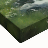 Electric Landscape Wall Art - Vibrant Nature Scene with Flowing Stream