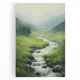 Electric Landscape Wall Art - Vibrant Nature Scene with Flowing Stream