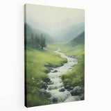 Electric Landscape Wall Art - Vibrant Nature Scene with Flowing Stream