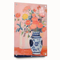 Electric Floral Wall Art - Vibrant Flower Vase Canvas with Modern Decor