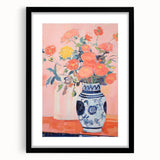 Electric Floral Wall Art - Vibrant Flower Vase Canvas with Modern Decor