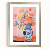 Electric Floral Wall Art - Vibrant Flower Vase Canvas with Modern Decor