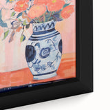 Electric Floral Wall Art - Vibrant Flower Vase Canvas with Modern Decor