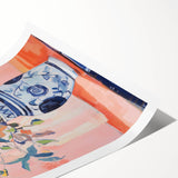 Electric Floral Wall Art - Vibrant Flower Vase Canvas with Modern Decor