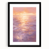 Serene Electric Sunset Art – Modern Vibrant Electric Wall Canvas Decor