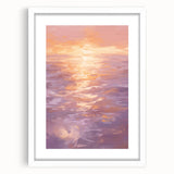 Serene Electric Sunset Art – Modern Vibrant Electric Wall Canvas Decor
