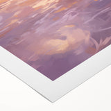 Serene Electric Sunset Art – Modern Vibrant Electric Wall Canvas Decor