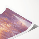 Serene Electric Sunset Art – Modern Vibrant Electric Wall Canvas Decor