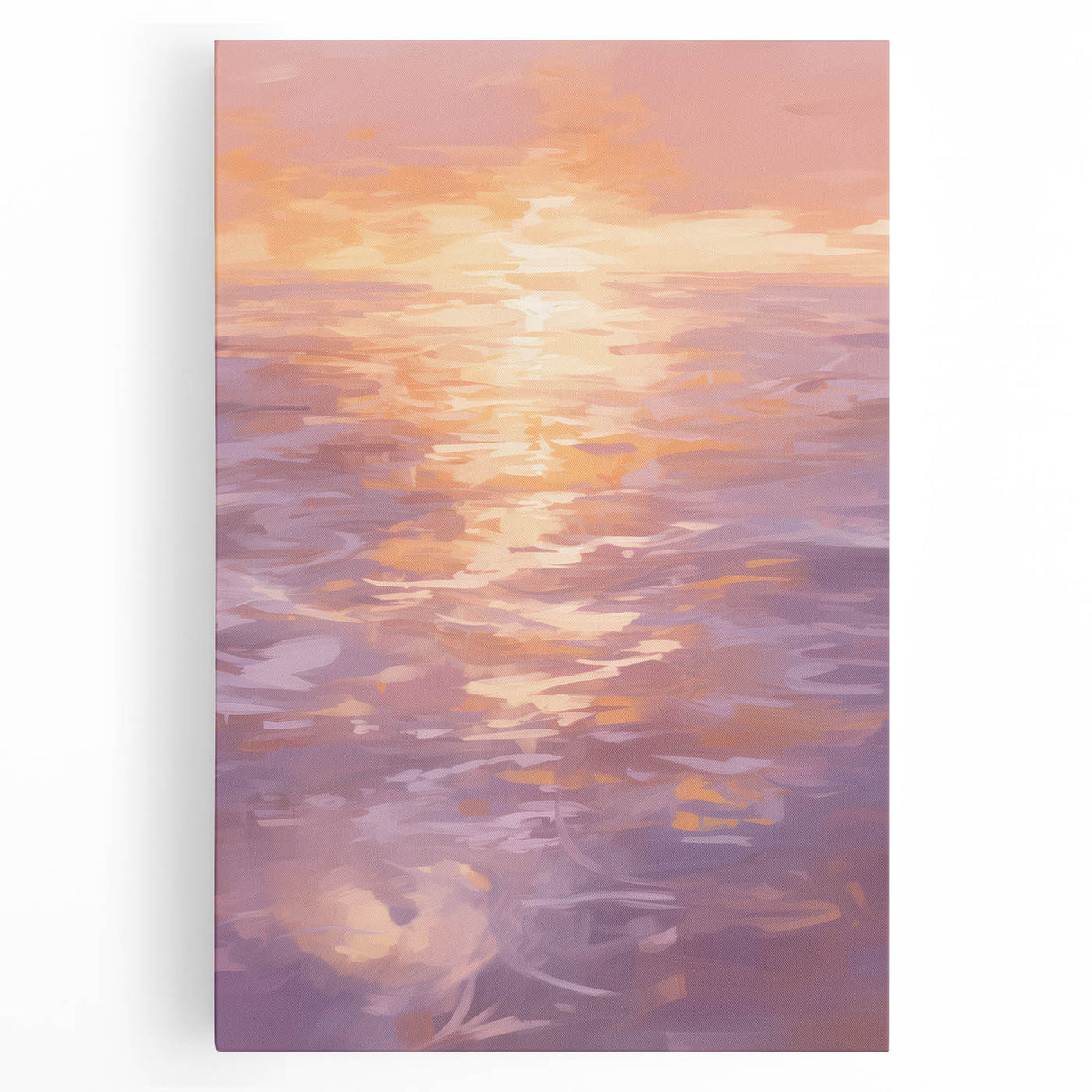 Serene Electric Sunset Art – Modern Vibrant Electric Wall Canvas Decor
