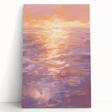 Serene Electric Sunset Art – Modern Vibrant Electric Wall Canvas Decor