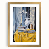 Electric Still Life Wall Art - Bold Modern Decor with Blue and Yellow Accents