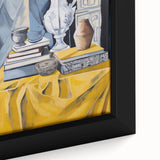 Electric Still Life Wall Art - Bold Modern Decor with Blue and Yellow Accents