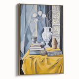 Electric Still Life Wall Art - Bold Modern Decor with Blue and Yellow Accents