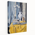 Electric Still Life Wall Art - Bold Modern Decor with Blue and Yellow Accents