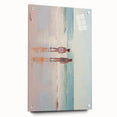 Electric Coastal Wall Art - Serene Beach Scene with Modern Pastel Tones