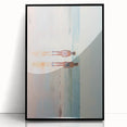 Electric Coastal Wall Art - Serene Beach Scene with Modern Pastel Tones