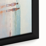 Electric Coastal Wall Art - Serene Beach Scene with Modern Pastel Tones