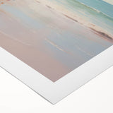 Electric Coastal Wall Art - Serene Beach Scene with Modern Pastel Tones