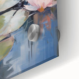 Electric Water Lily Wall Art - Tranquil Pond Scene with Soft Pastel Hues