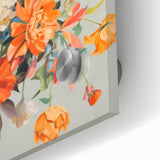 Electric Floral Wall Art - Vibrant Bouquet in Modern Vase with Pastel Hues