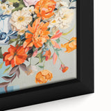 Electric Floral Wall Art - Vibrant Bouquet in Modern Vase with Pastel Hues