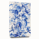 Vibrant Electric Blue Abstract Wall Art - Modern Fluid Electric Canvas