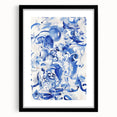 Vibrant Electric Blue Abstract Wall Art - Modern Fluid Electric Canvas