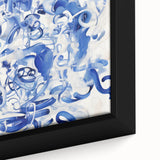 Vibrant Electric Blue Abstract Wall Art - Modern Fluid Electric Canvas