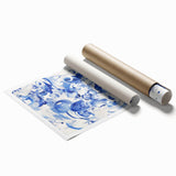 Vibrant Electric Blue Abstract Wall Art - Modern Fluid Electric Canvas