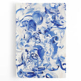 Vibrant Electric Blue Abstract Wall Art - Modern Fluid Electric Canvas